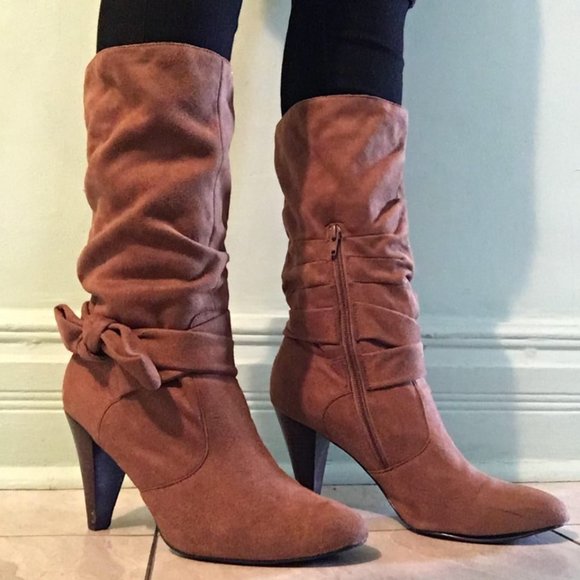 Bakers Shoes - Brown Tan Boots with Bow
